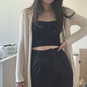 Beige forever 21 knit cardigan